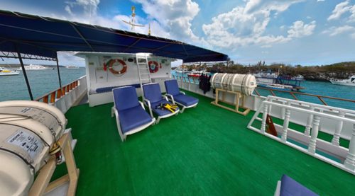 top deck darwin yacht of galapagos islands