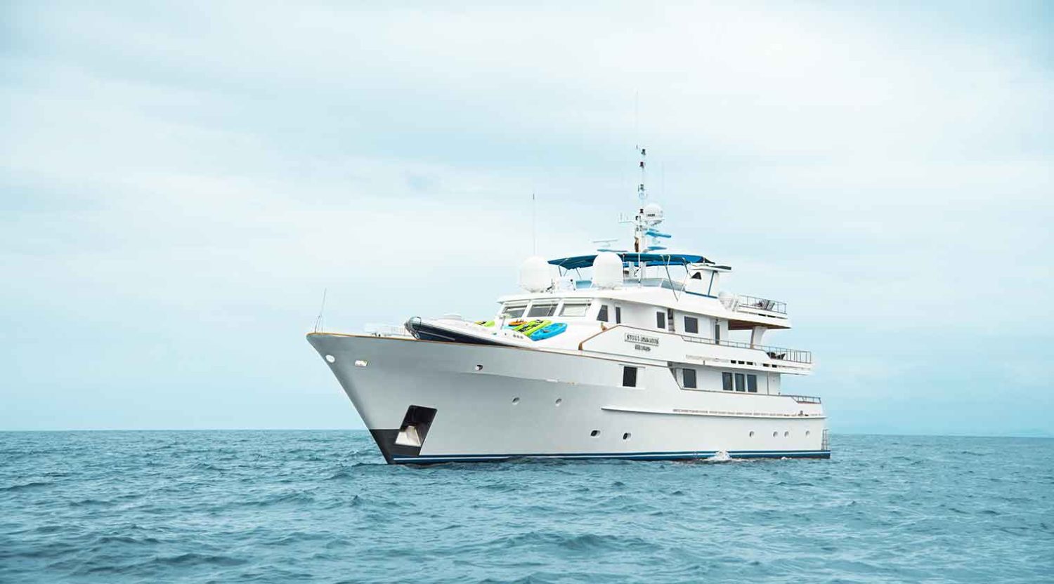 stella maris front photo yacht of galapagos islands