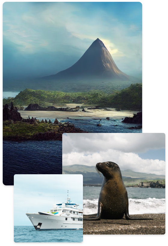 galapagos islands collage