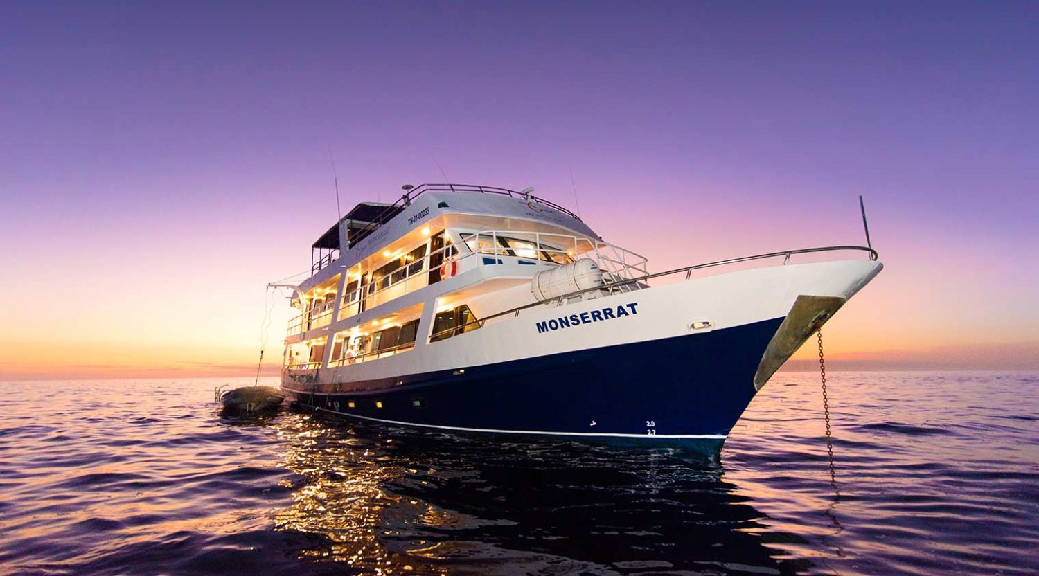 front photo of monserrat yacht of galapagos islands