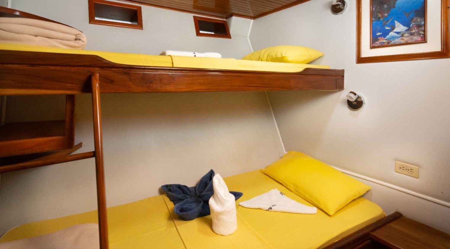 aida maria yacht two bed bedroom galapagos islands