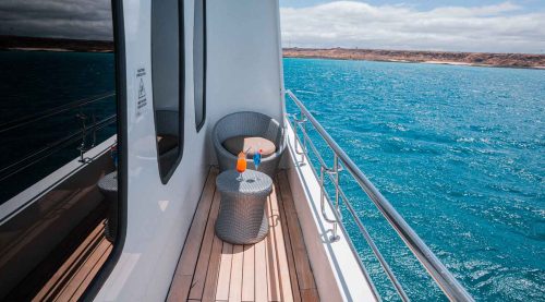 Alya Yacht balcony of galapagos islands