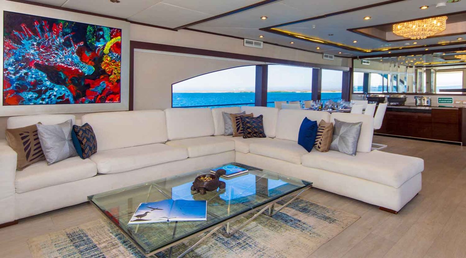 grand majestic galapagos yacht lounge of galapagos islands tours