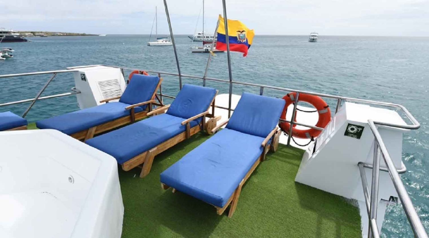 humboldt explorer yacht deck of galapagos islands tours