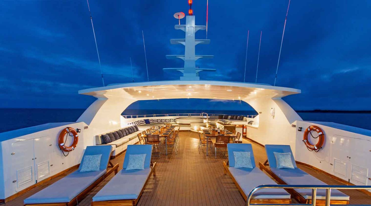 top deck natural paradise yacht of galapagos islands tours