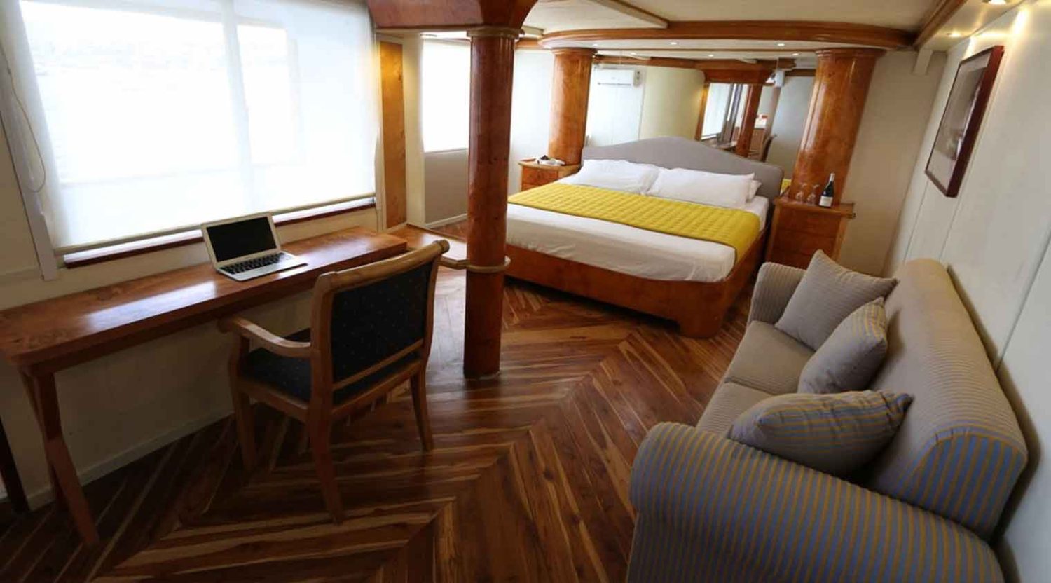 millenium catamaran yacht king size bed bedroom of galapagos islands tours