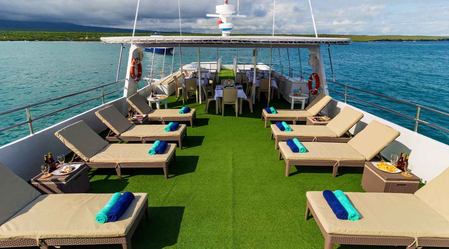 monserrat yacht top deck of galapagos islands tours