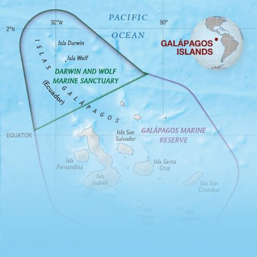 Darwin and Wolf Islands located at the northernmost tip of the Galapagos archipelago